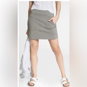 Athleta Chelsea Cargo Skort Mesh Inner Shorts Skirt Tan Taupe , Womens Size 8